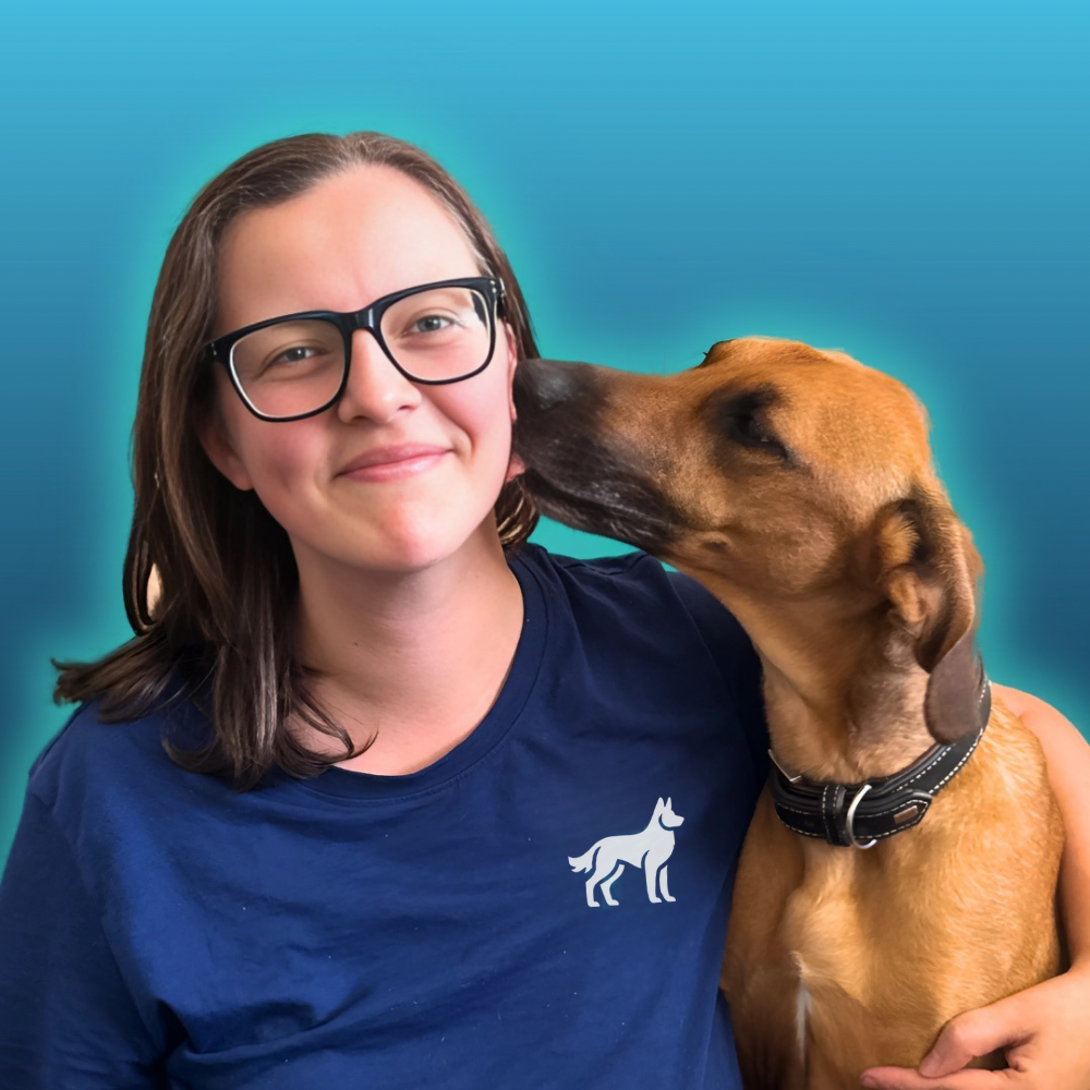Vivienne mit ihrem Hund Ricky